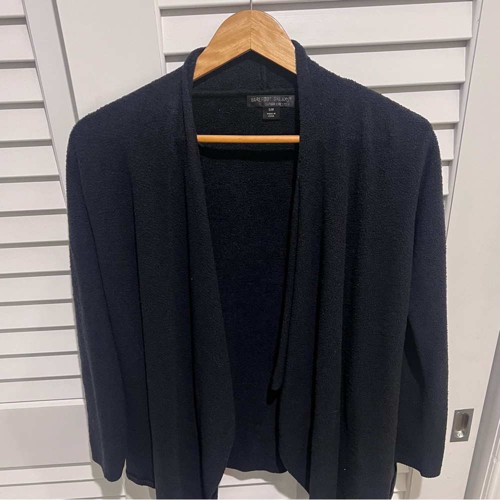 Barefoot dreams cardigan, black